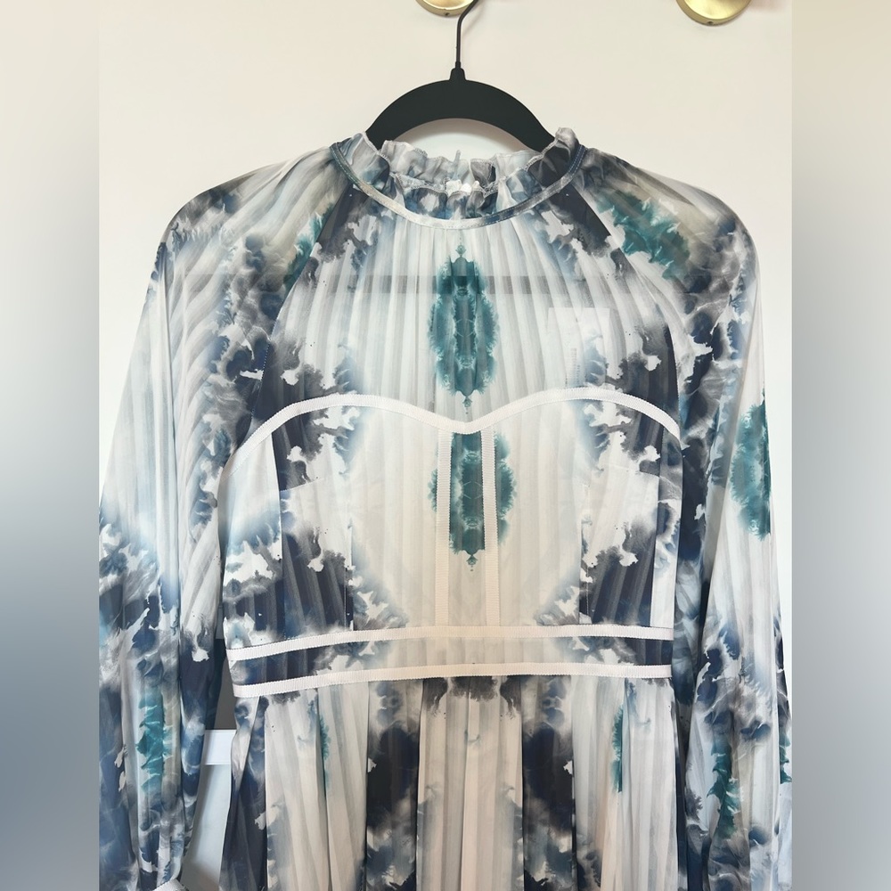 Karen Millen Blue and White Maxi Dress - Picture 7 of 10